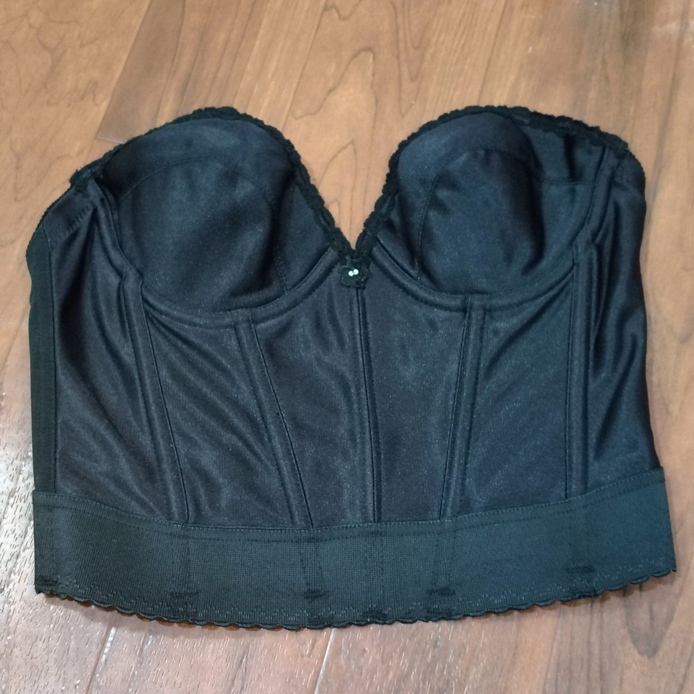 Vintage Adonna Bustier 36A Black Adonna JCPenney Longline Dark Romance Gothic